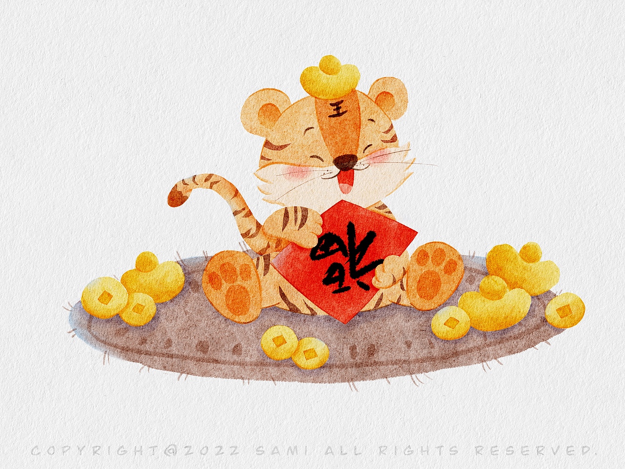 虎年插画-系列图（图ZMjg2NzEyODI4） - 儿童插画 - 站酷设计师Sami爱画画原创素材 - 站酷ZCOOL