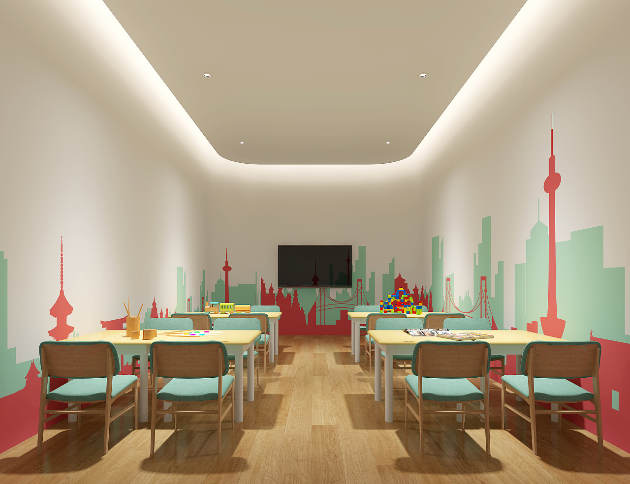 重庆某高中文科未来教室|空间|室内设计|AdmireTina - 原创作品 - 站酷 (ZCOOL)