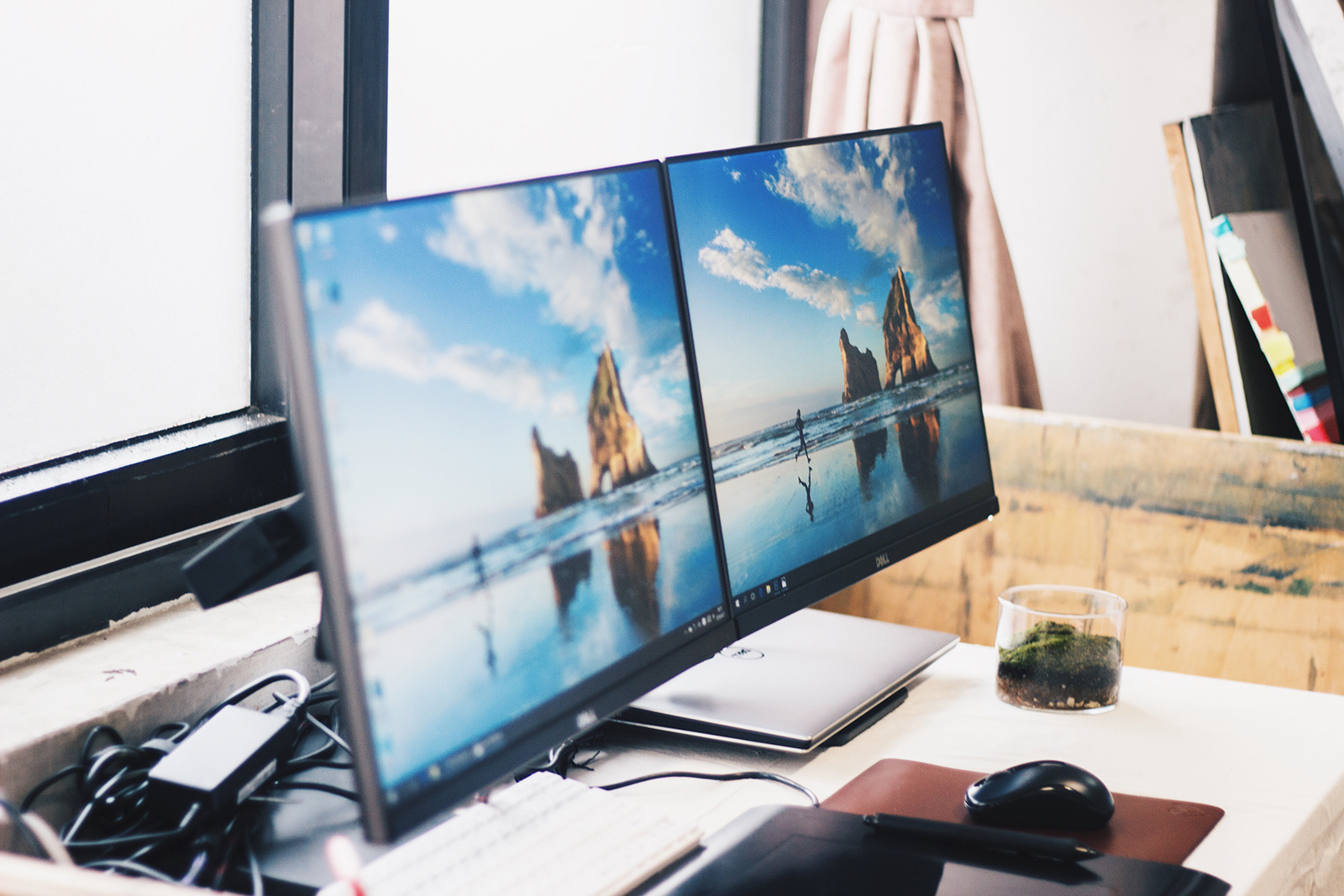 dell2414h双屏显示工作站