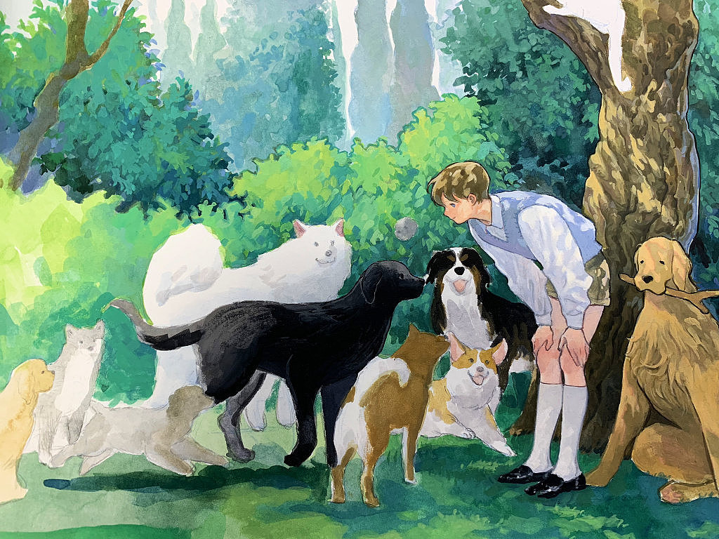 插画师 NOMA 的不透明水彩 ​​​​