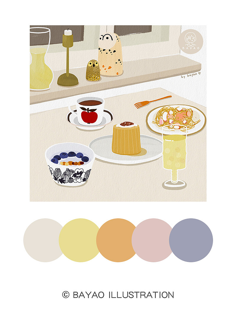 插画生活|家居/植物/治愈/猫咪/夏天