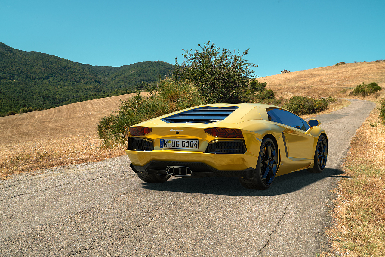 汽车渲染-兰博基尼/Lamborghini Aventador LP700-4（图ZMjk1MTgzMjQ4） - 机械/交通 - 站酷设计师雨桦原创素材 - 站酷ZCOOL