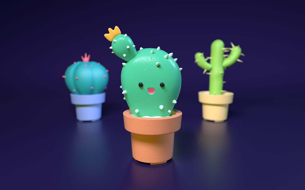 C4D-黏土小盆栽（图ZMzM2NzcyOTY4） - 其他 - 站酷设计师Daniel_Ecks原创素材 - 站酷ZCOOL