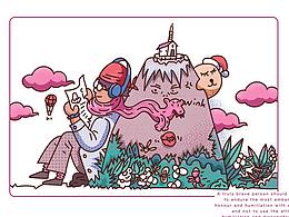 近期插画整理01 - 《孤独的时候》