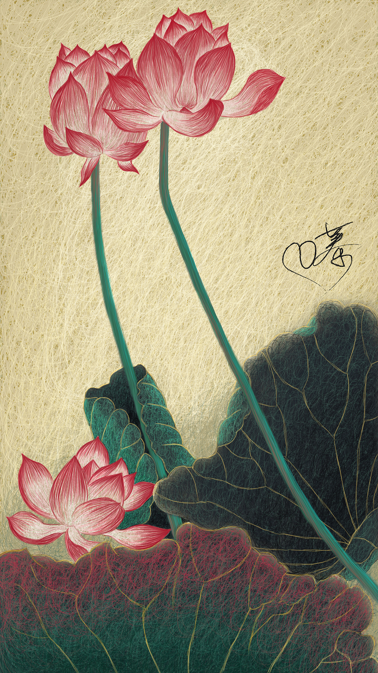 荷（图ZMjIzNjk1OTY4） - 创作习作 - 站酷设计师冯蓁FZ原创素材 - 站酷ZCOOL