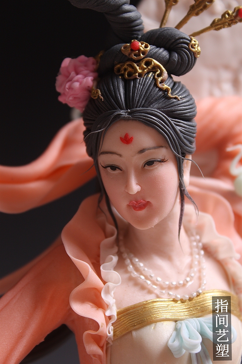面塑（嫦娥奔月）（图ZOTAwNDQ0MjQ=） - 手办/模玩 - 站酷设计师贺加贵3D翻糖原创素材 - 站酷ZCOOL