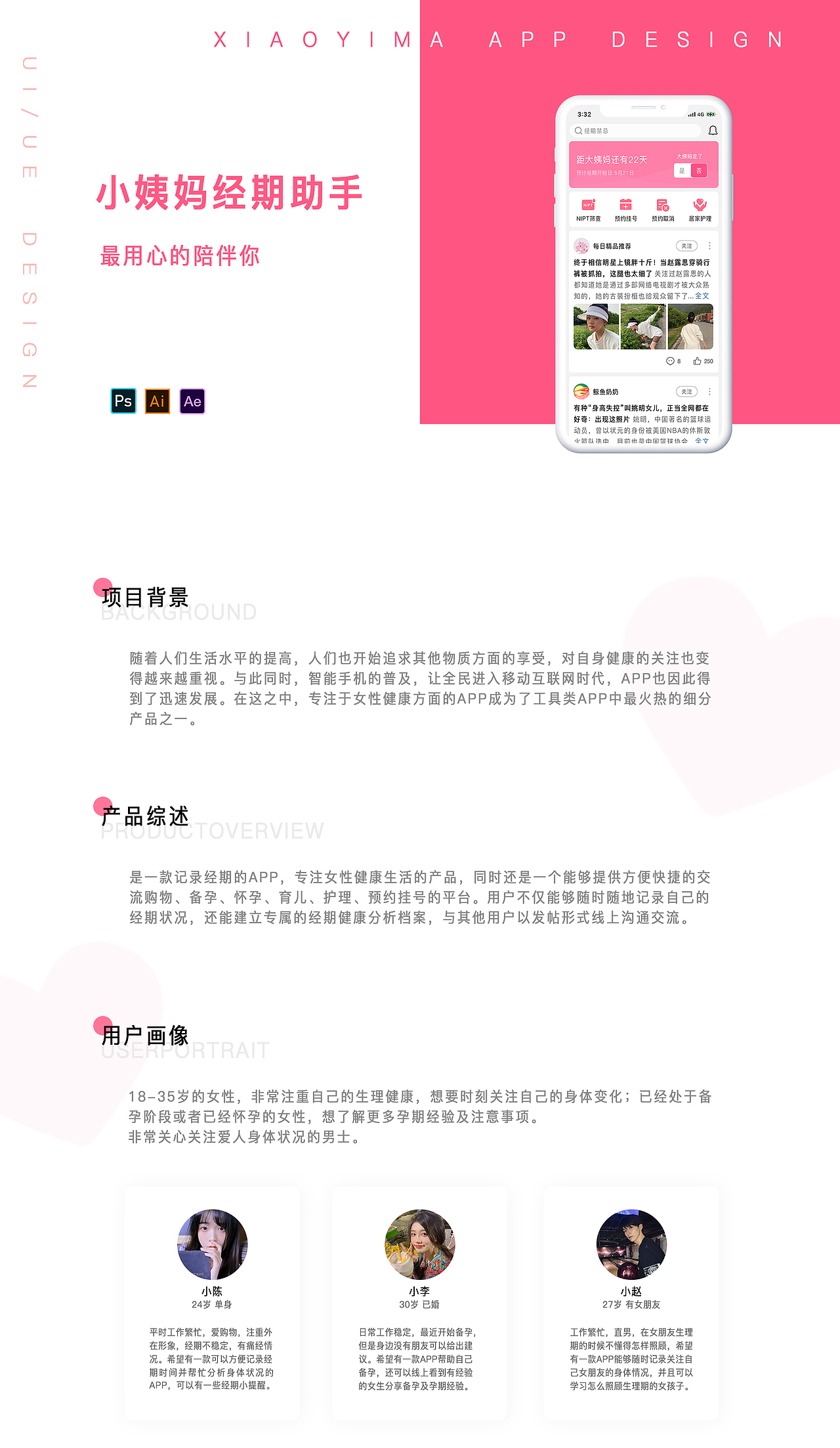 小姨妈经期助手APP（图ZMjUzNjkxNDAw） - APP界面 - 站酷设计师李嘉许原创素材 - 站酷ZCOOL