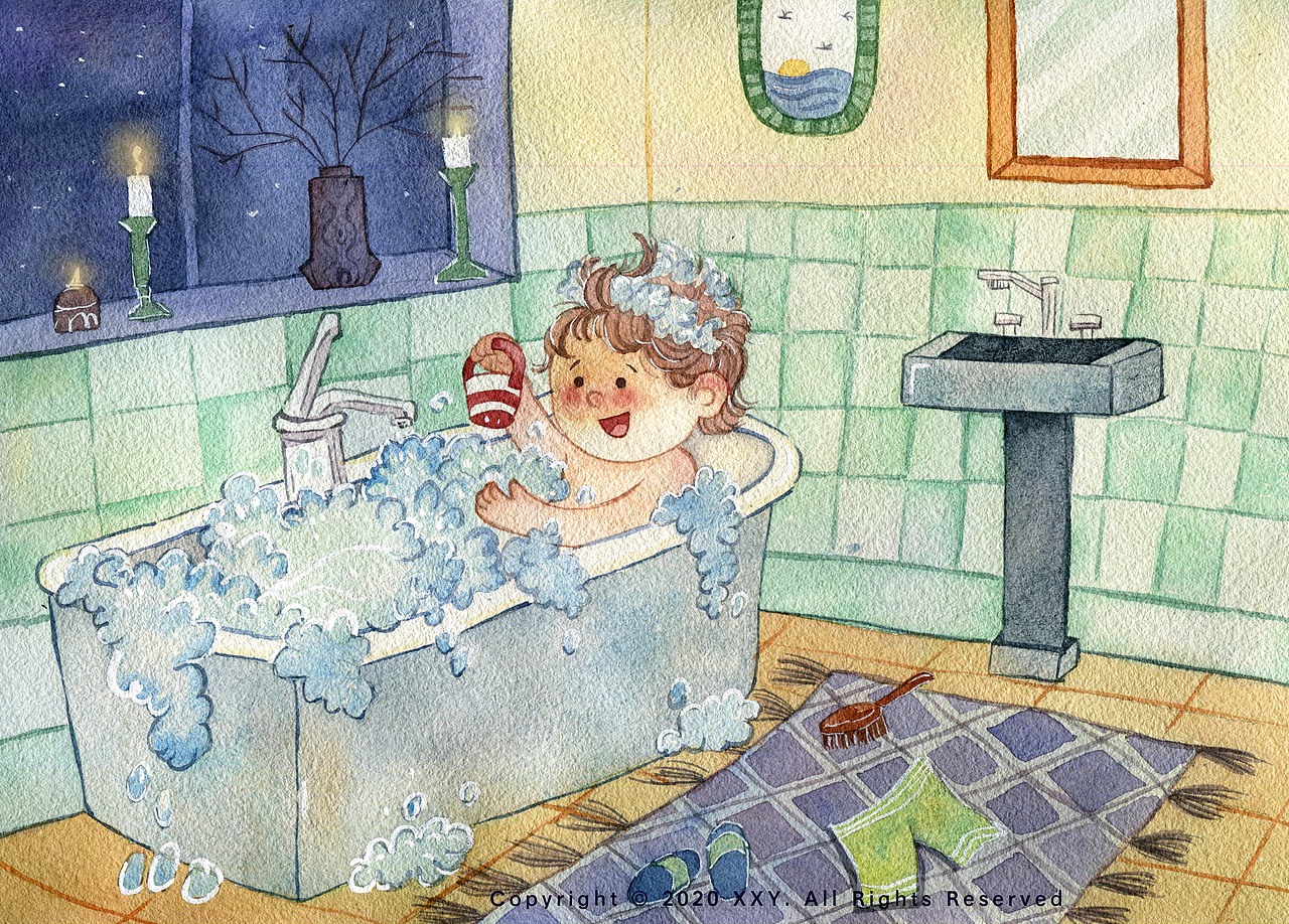 宅在家（图ZMjExODQxNDYw） - 儿童插画 - 站酷设计师XXY晓晓云原创素材 - 站酷ZCOOL