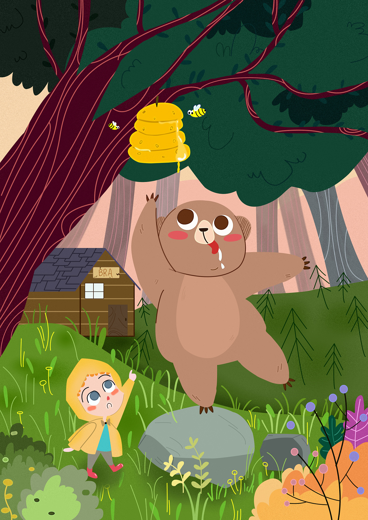 小熊|插画|儿童插画|123向日葵 - 临摹作品 - 站酷 (zcool)