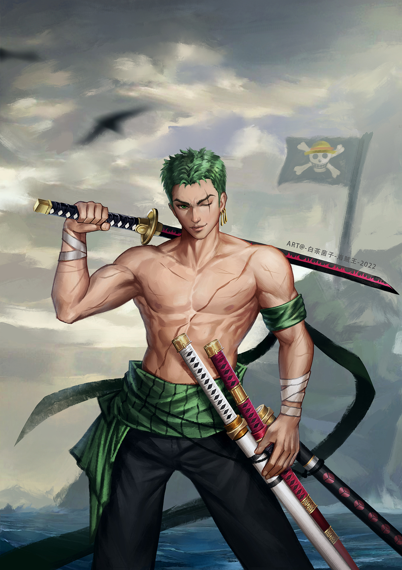 海贼王索隆_白茶菌子-站酷zcool