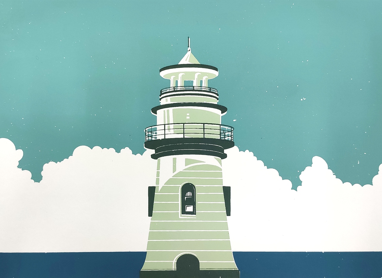 丝网印刷-珠海灯塔（图ZMjk5MDg0Mzg0） - 实验艺术 - 站酷设计师LinlinYT原创素材 - 站酷ZCOOL