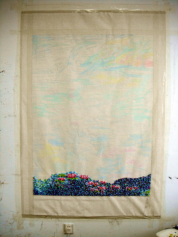 #青春答卷2014# 视觉传达◆毕业设计——综合材料装饰画◆《荷》(图ZMTc4Njc1NTY=) - 实验艺术 - 站酷设计师Carrie邓原创素材 - 站酷ZCOOL
