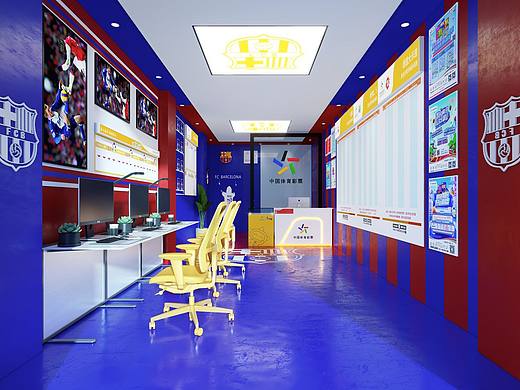 商业空间彩票店效果图