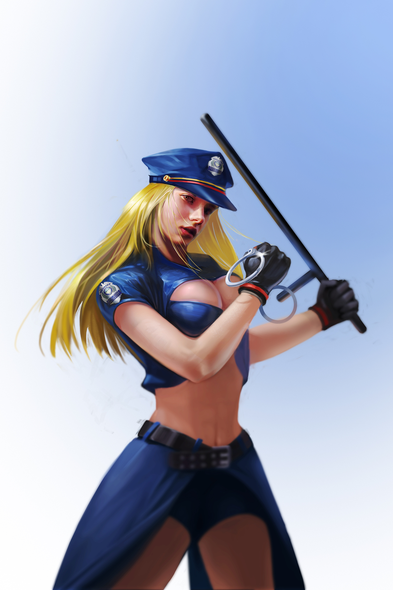 女警察|插画|游戏原画|天师抠脚日志_原创作品-站酷zcool