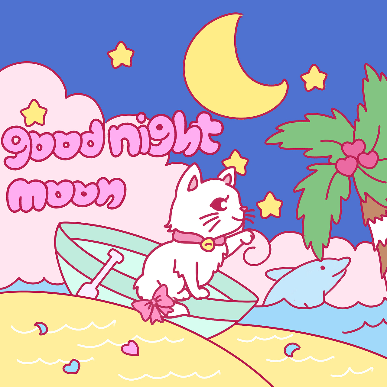 goodnightmoon系列少女插画