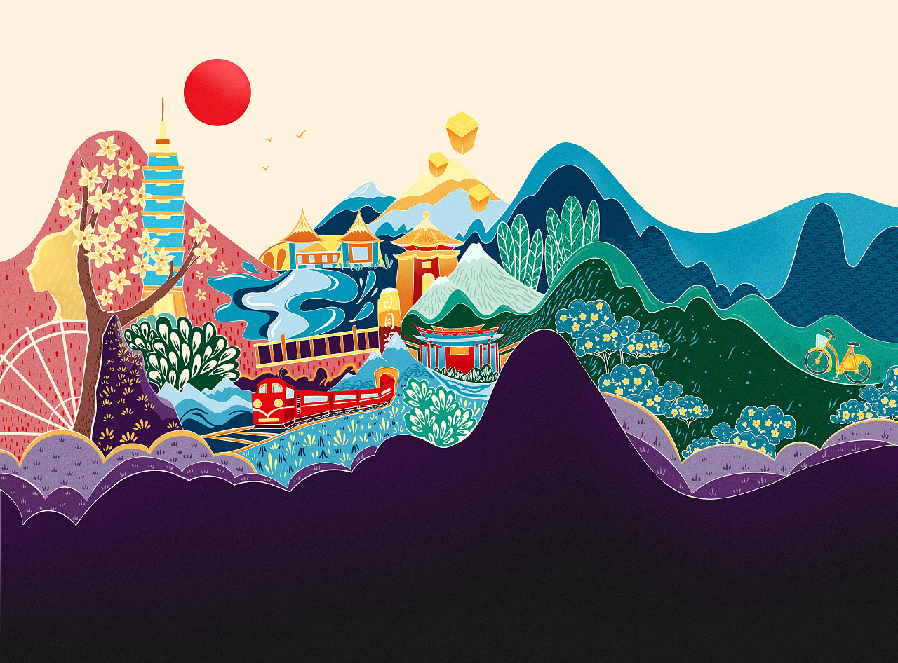 阿里山|插画|商业插画|amberliumin - 原创作品 - 站酷 (zcool)