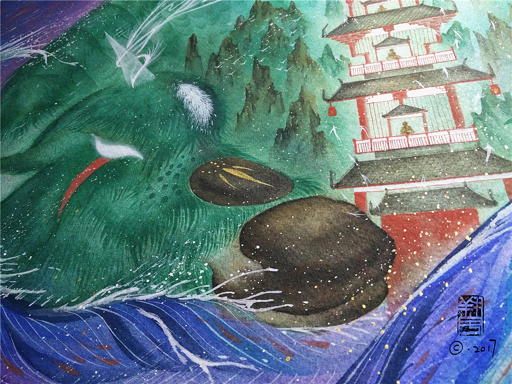 【缚海集——幻狐-凤凰-化蛇-夔牛】—翔鱼（图ZODMwNTk1MDA=） - 绘画 - 站酷设计师翔魚原创素材 - 站酷ZCOOL