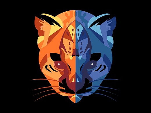 冷暖色调对比 色彩构成