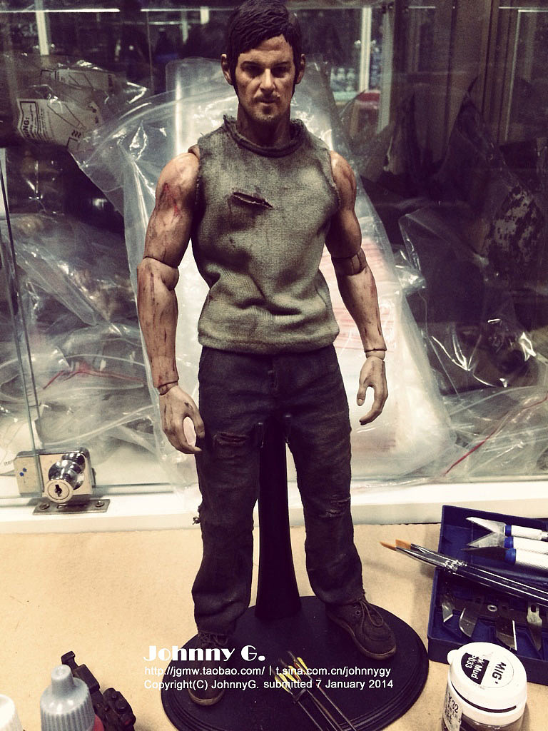 个人重口味旧化涂装 行尸走肉 超人气弩男+ 丧尸 仿真人偶（图ZMTM1MTA5MDg=） - 手办/模玩 - 站酷设计师JohnnyG原创素材 - 站酷ZCOOL