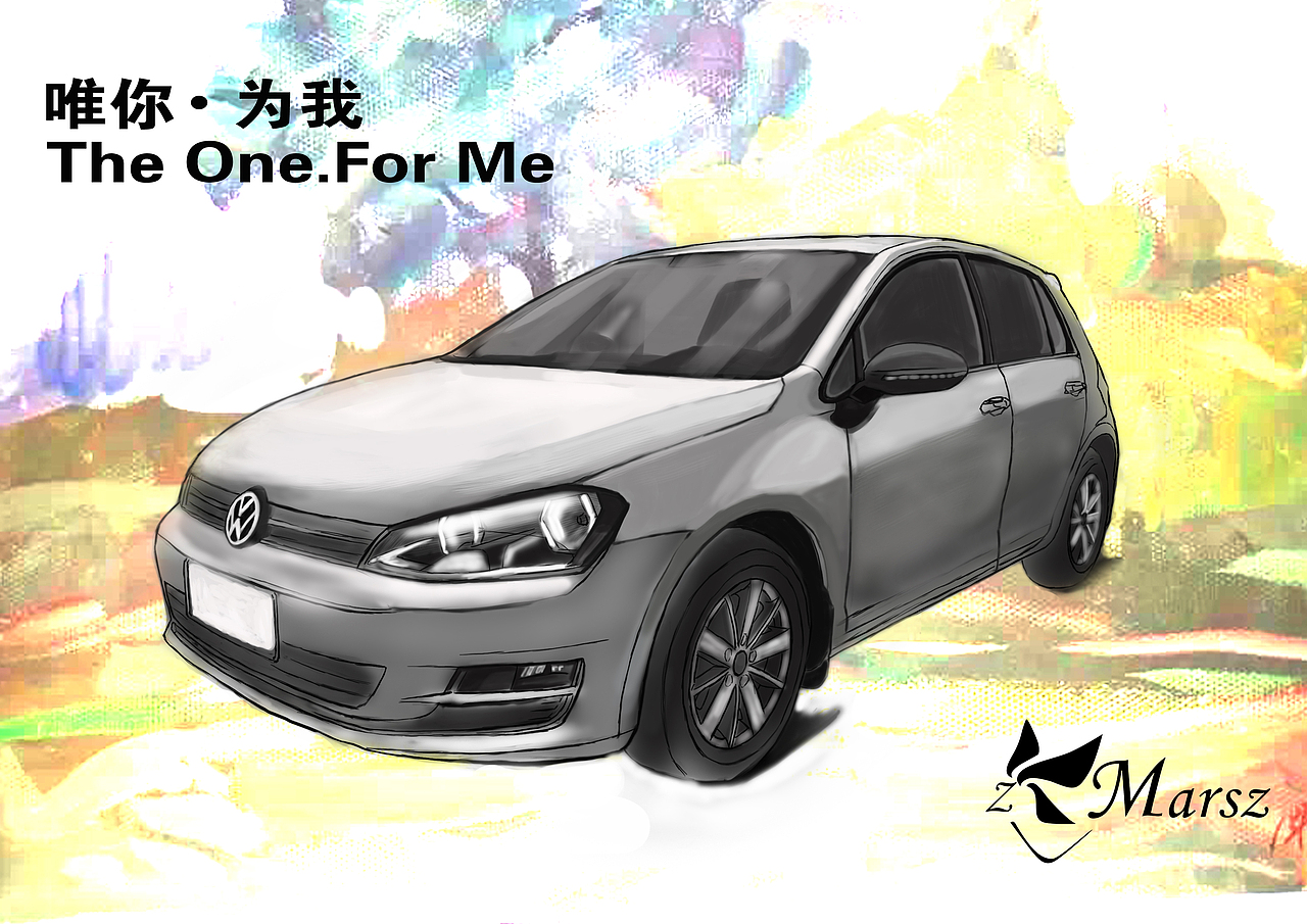 这张的背景,应该也是多年前我自己的一张水粉画改的。