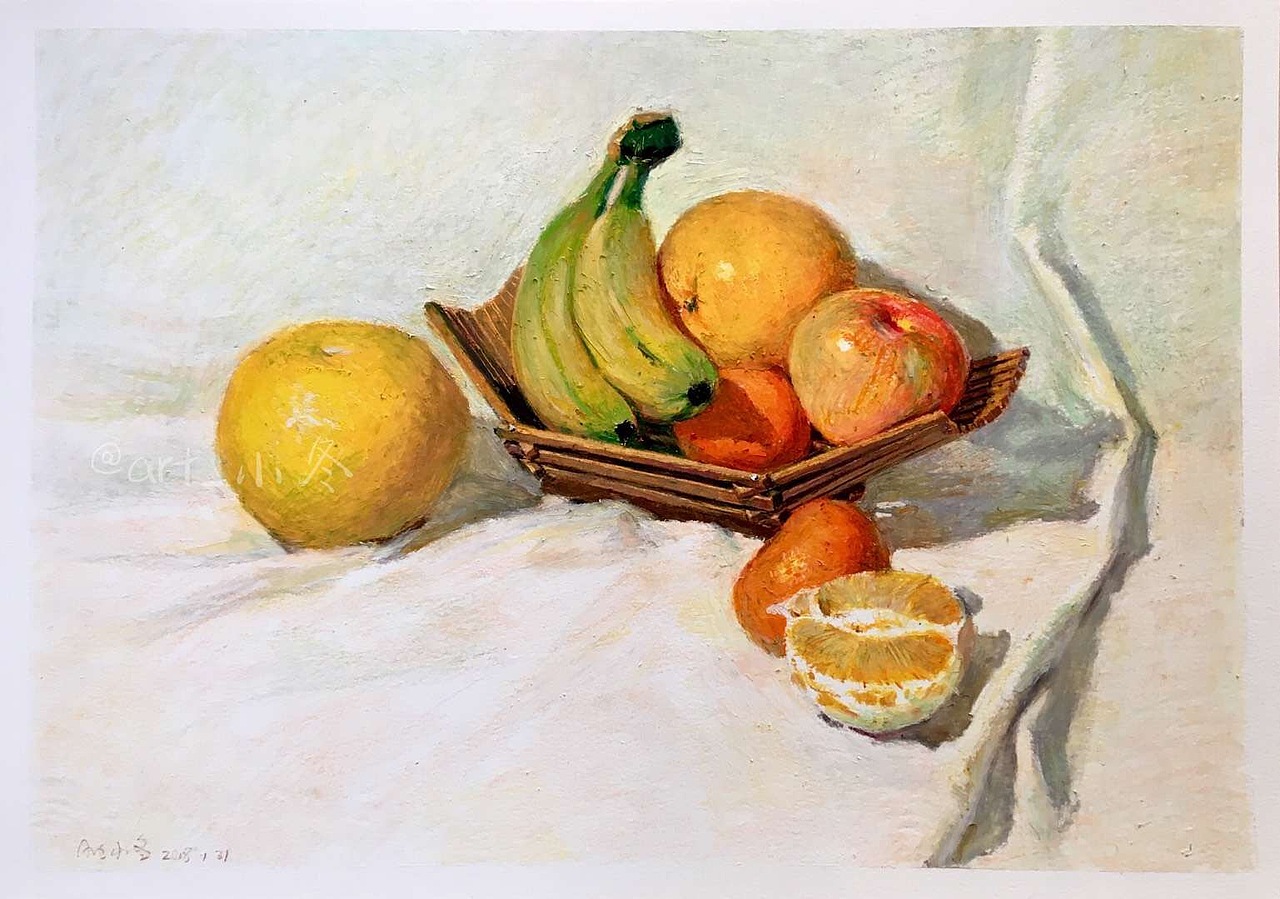 油画棒水果拼盘