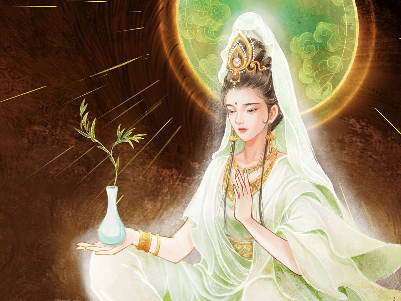 南海观音图（图ZMzYyNTQ4MTI4） - 创作习作 - 站酷设计师桃浪砂原创素材 - 站酷ZCOOL