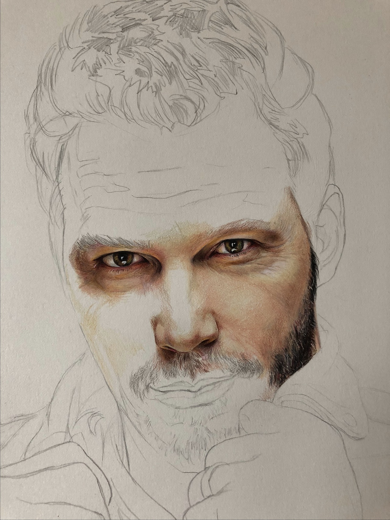 彩铅画穿皮衣的星爵