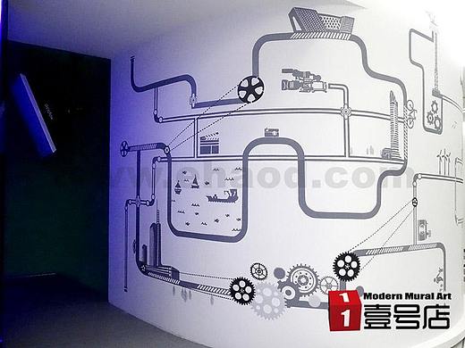 福州城市规划展示馆墙绘