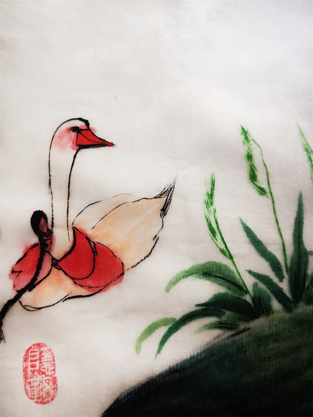 国画天鹅水仙花汉服小人姑娘芦苇（图ZMTc3OTA3OTQ0） - 绘画 - 站酷设计师隐彰原创素材 - 站酷ZCOOL