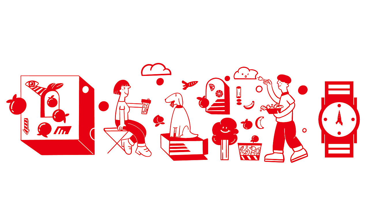 新潮红色调｜轻食品牌（图ZMjM0NDQ3NzI4） - 品牌 - 站酷设计师正在计划原创素材 - 站酷ZCOOL