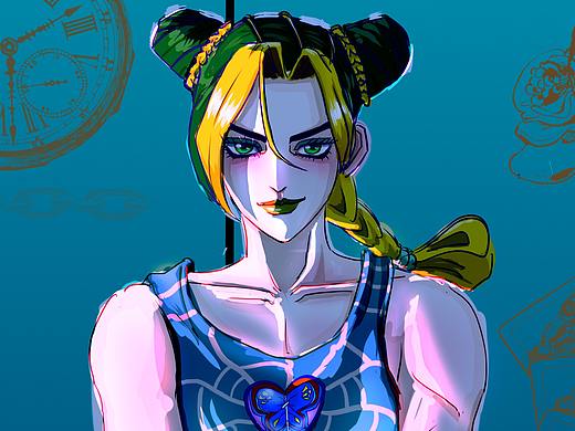 同人 jojo 空條徐倫（個人主頁-ZNTc0NzM2ODQ=） - 藝術(shù)插畫 - 站酷設(shè)計師冰嶼子原創(chuàng)素材 - 站酷ZCOOL