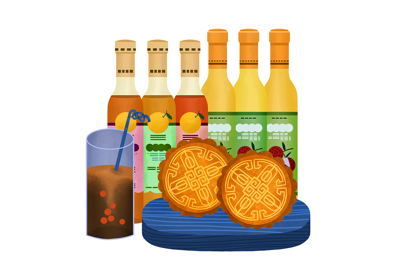 【中秋】月饼 - 应有尽有（图ZMjcwNTQzNDgw） - 商业插画 - 站酷设计师aaaamieya原创素材 - 站酷ZCOOL