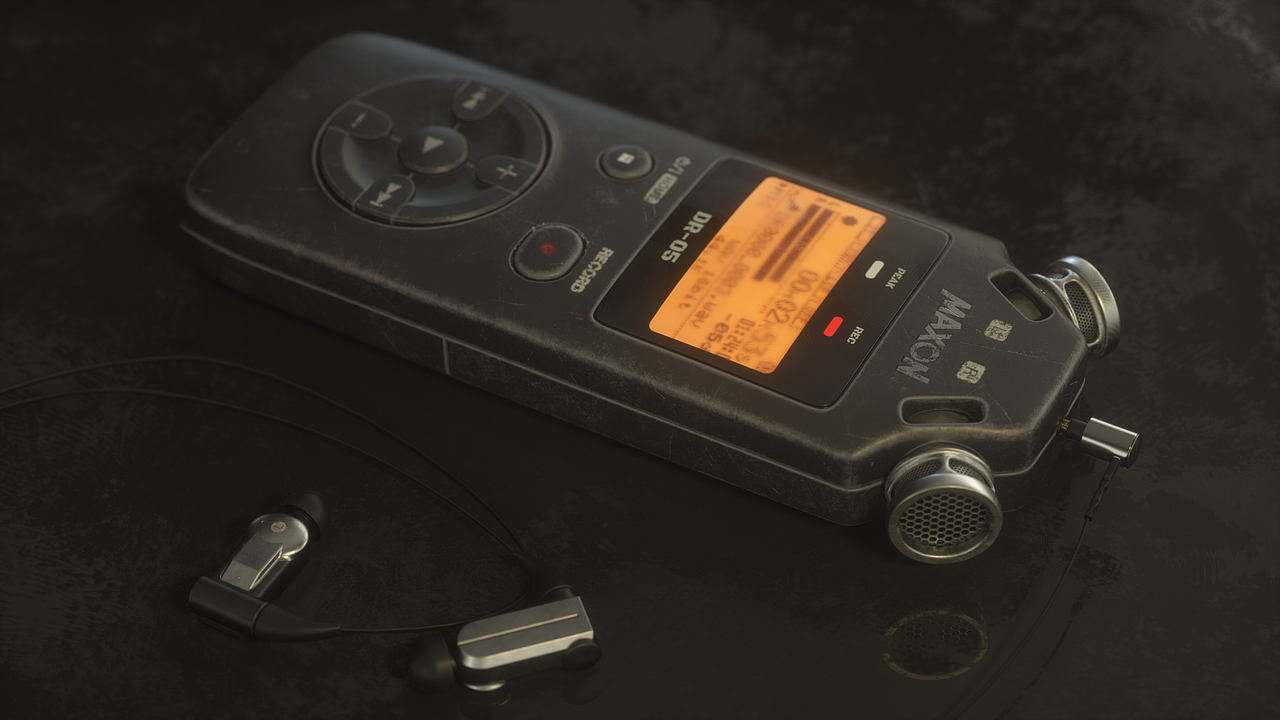 耳机+录音笔(建模渲染)