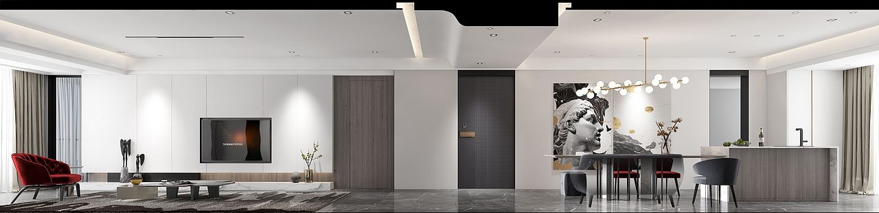 黄山华都现代大平层（图ZMTQyNjYwOTU2） - 家装设计 - 站酷设计师阚凯达原创素材 - 站酷ZCOOL