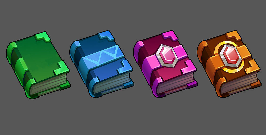 手绘一组q版图标