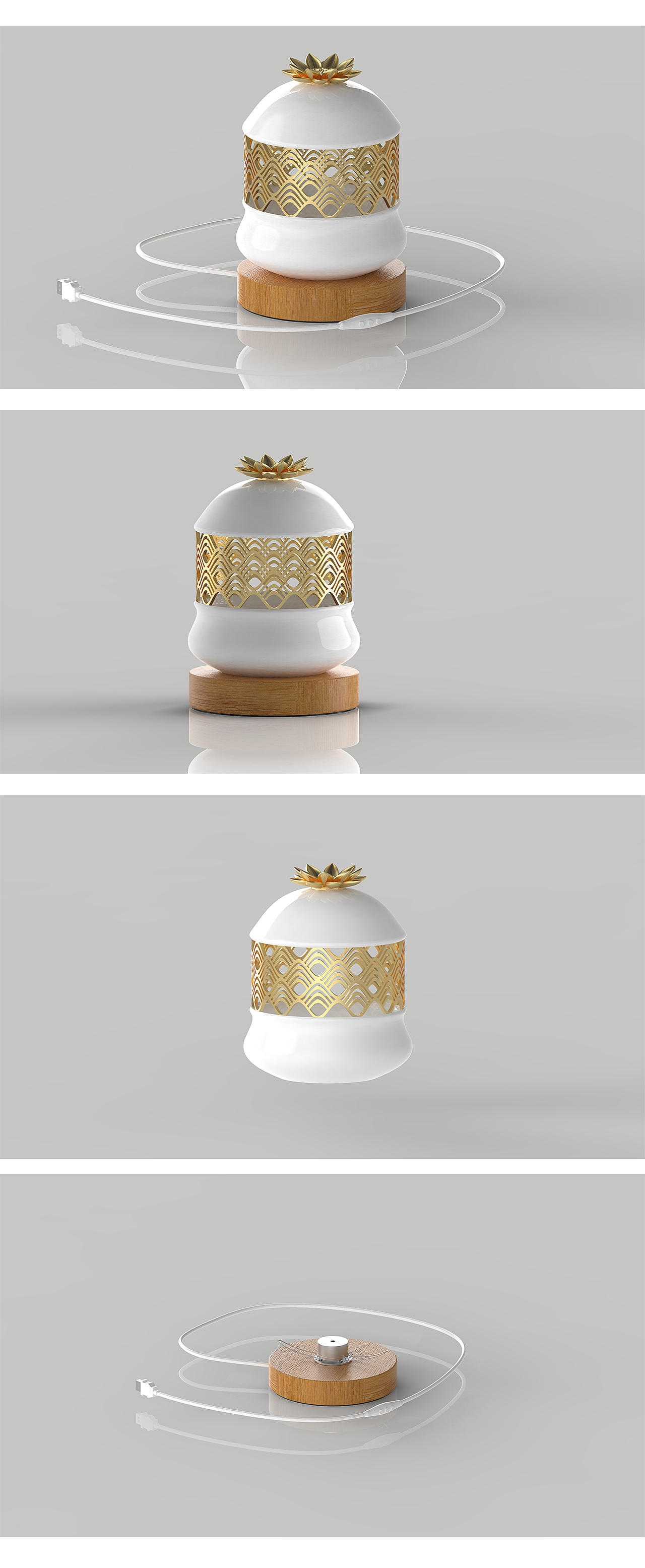 【文创产品设计】海浪纹文创小夜灯产品设计过程（图ZMjMwMjUyOTYw） - 生活用品 - 站酷设计师奏书原创素材 - 站酷ZCOOL