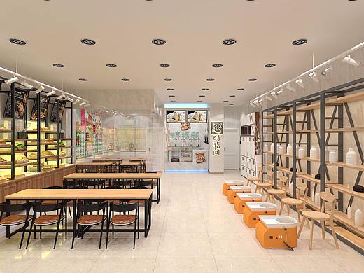 動漫主題風(fēng)格陶藝店裝修設(shè)計效果圖