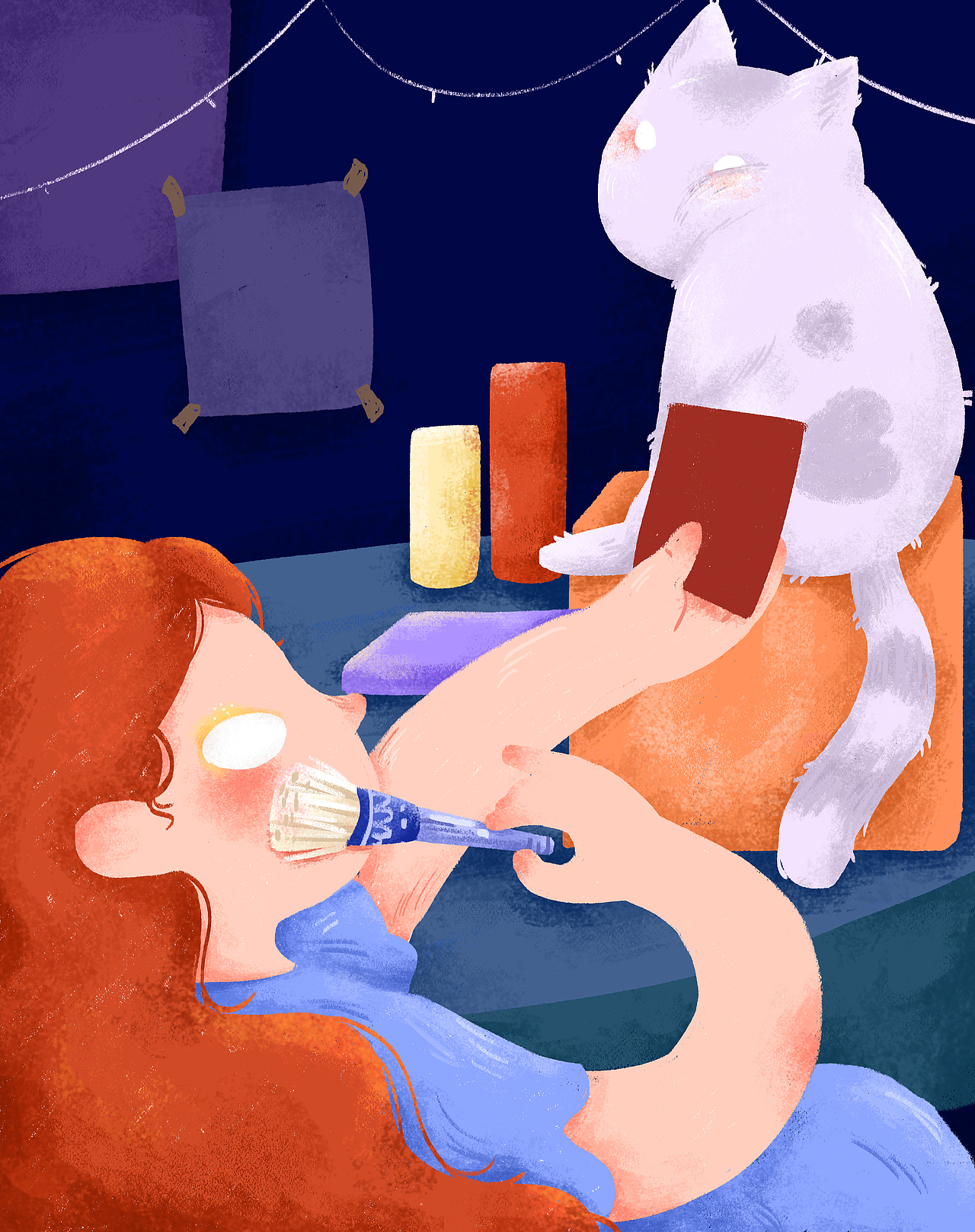 我与猫（图ZMjE2OTg5NzA4） - 儿童插画 - 站酷设计师LIU小太阳Y原创素材 - 站酷ZCOOL