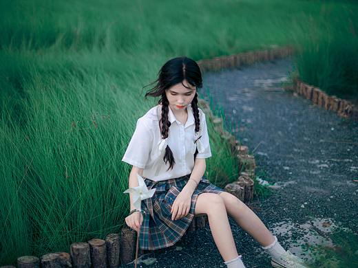 人像摄影 小清新 写真公园草地 JK人像 