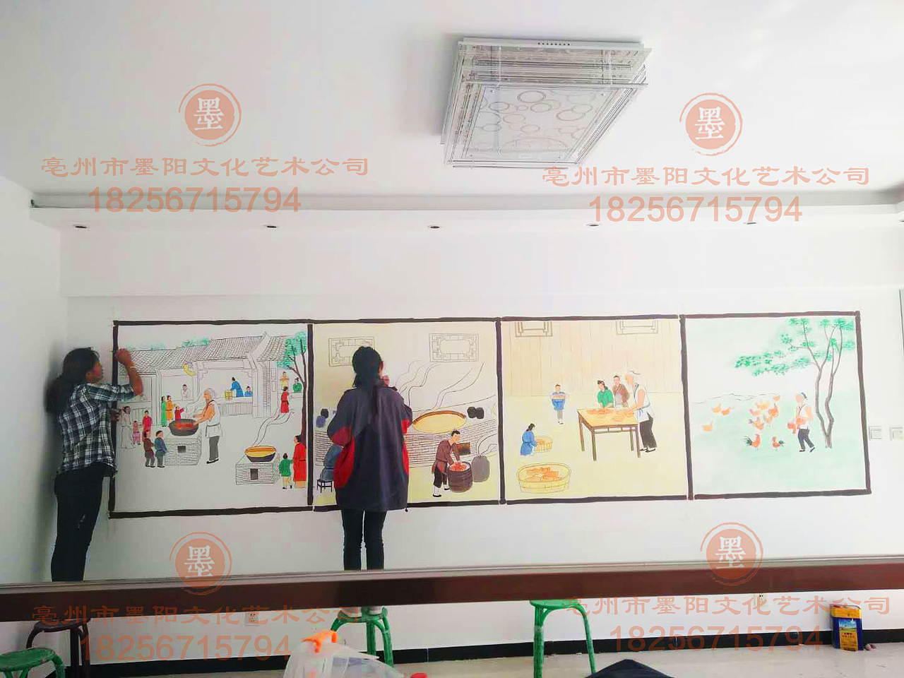 亳州老字号烧鸡餐厅墙绘