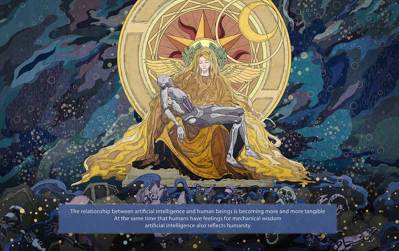 人与人工智能（图ZMjE3MTI5NTUy） - 创作习作 - 站酷设计师EmmaYR原创素材 - 站酷ZCOOL