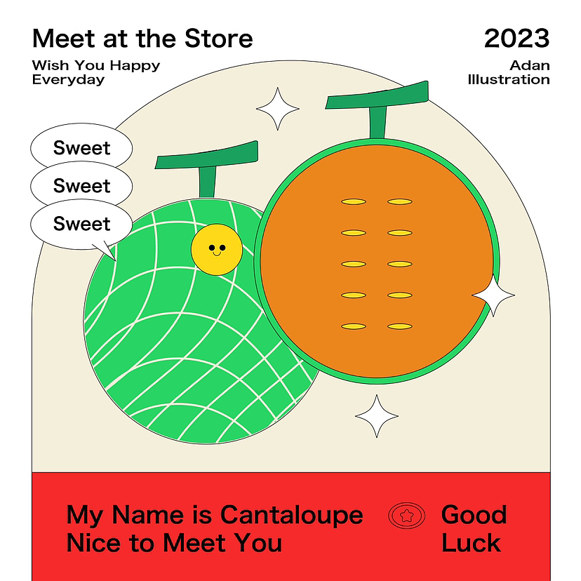 矢量插画丨水果和它的切面