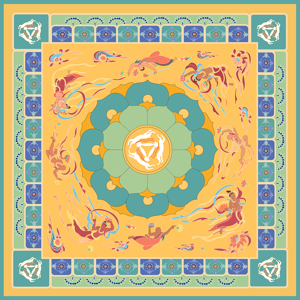 《敦煌神韵》藻井图案创新设计