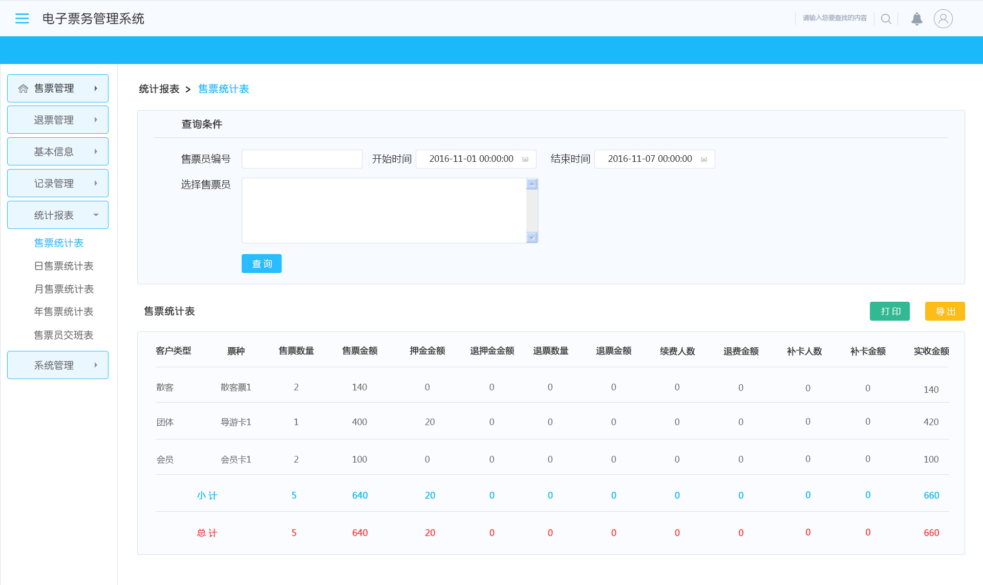 电子票务管理系统