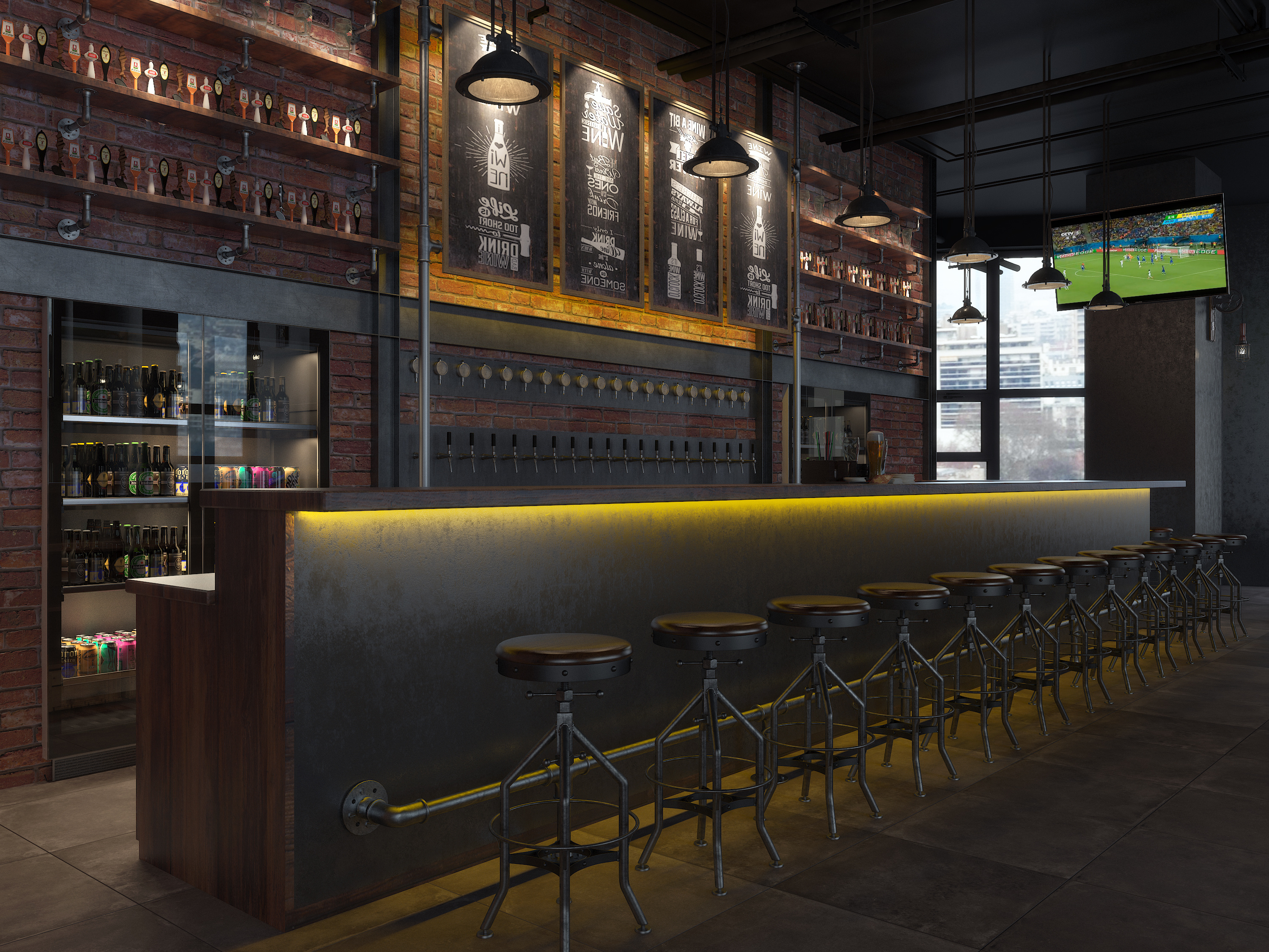 顽啤猴精酿酒吧设计