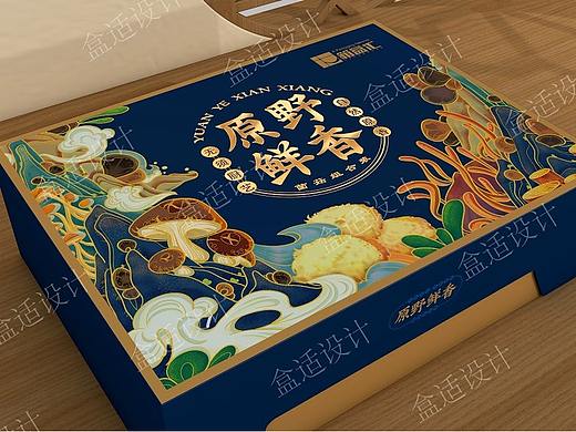 箱盒汇  | ：主创国潮风菌菇礼盒包装设计