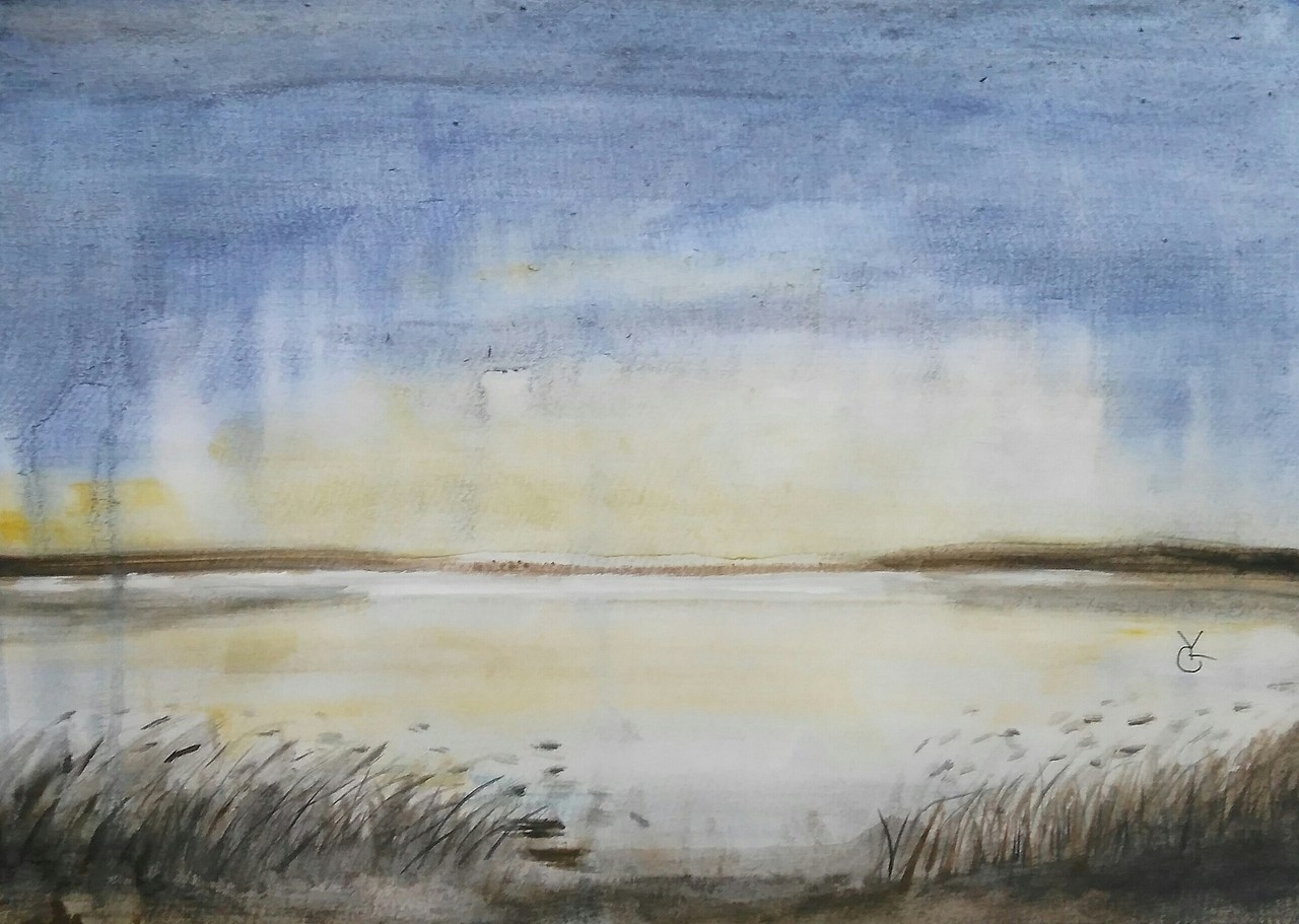 水彩《晨》作者:果酱女王-俞果