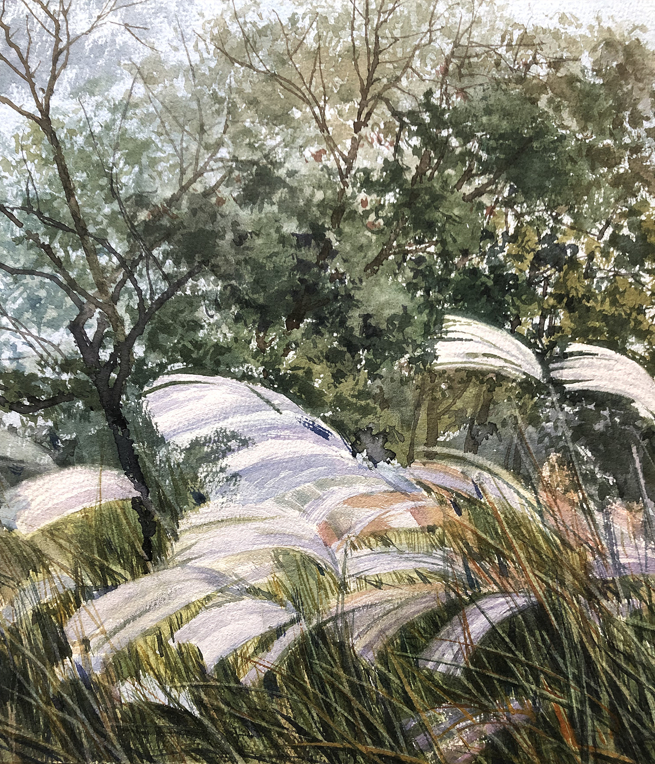 水彩风景——冬日的风声(又是无私奉献的高清步骤)