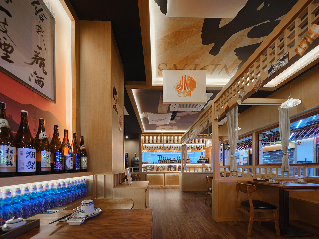 【苏格设计】留小烟日料餐厅（图ZMjgyNzE1MjQw） - 酒店餐饮设计 - 站酷设计师苏格SG空间设计原创素材 - 站酷ZCOOL