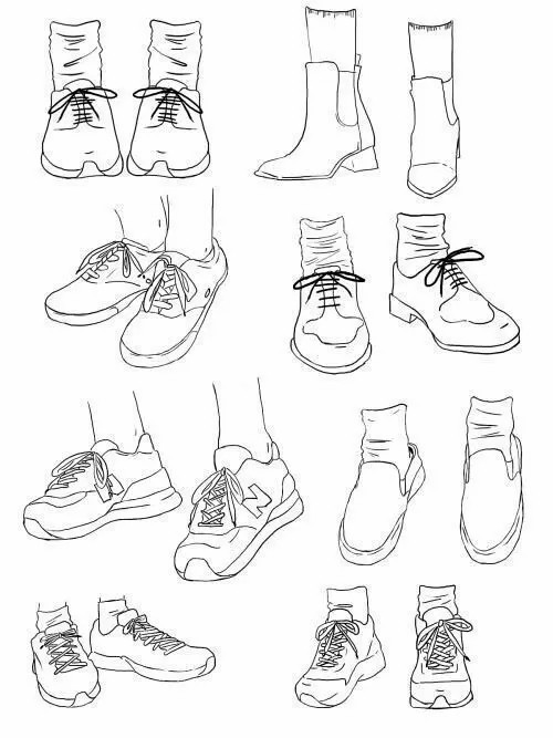 鞋子画动漫图片